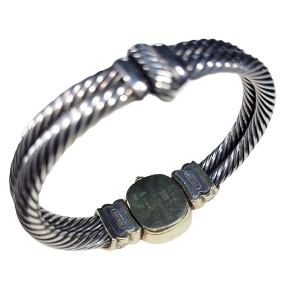 David Yurman YG Sterling Silver & Diamond Watch - Picture 8 of 8